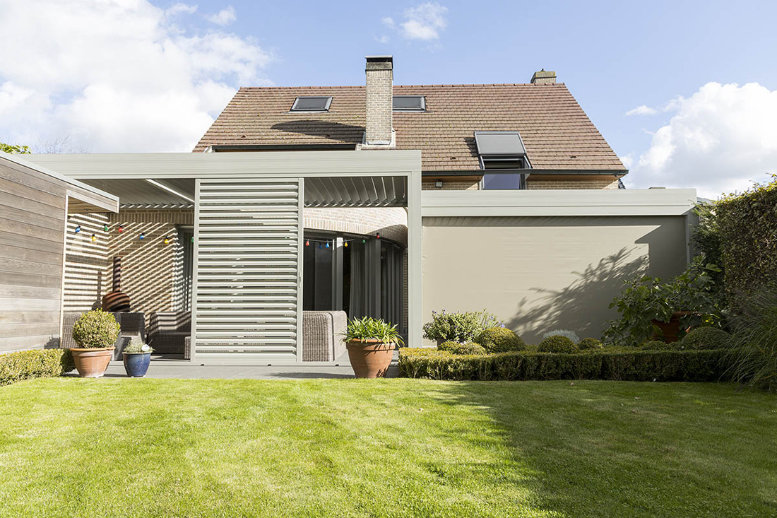 lamellen overkapping met screens