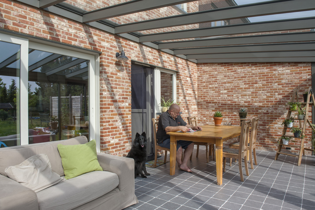 isolatie terrasoverkapping glazen dak veranda Tielt