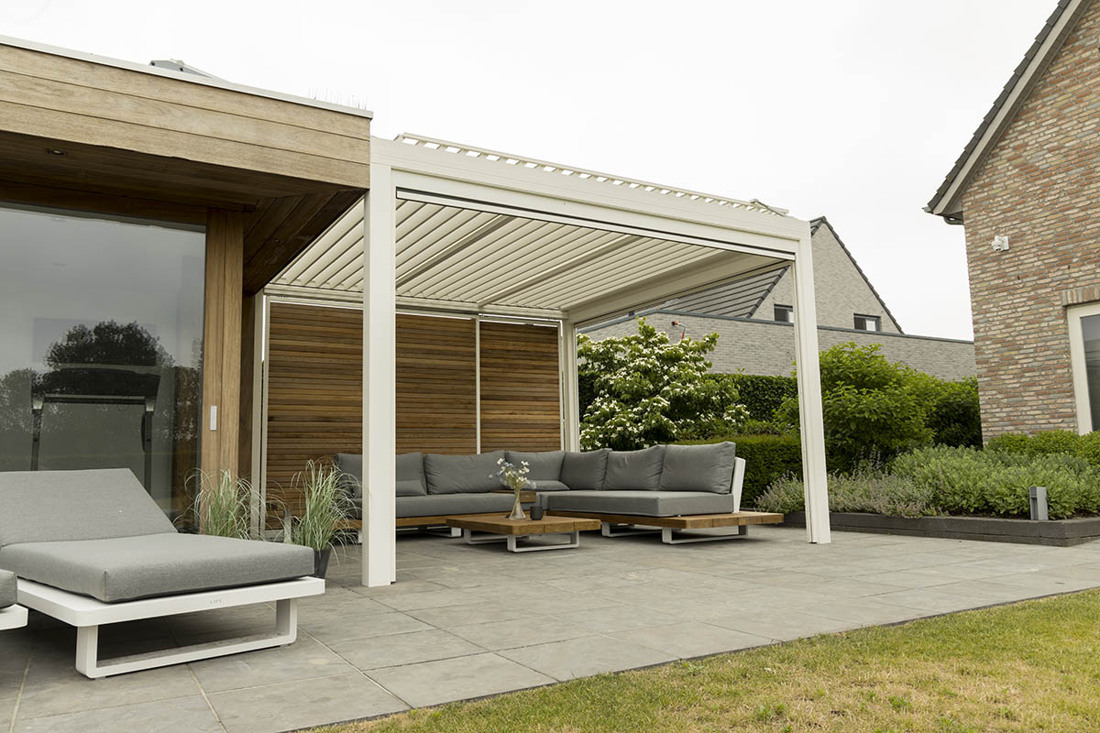 Combinatie van pergola JADE en AMBRE
