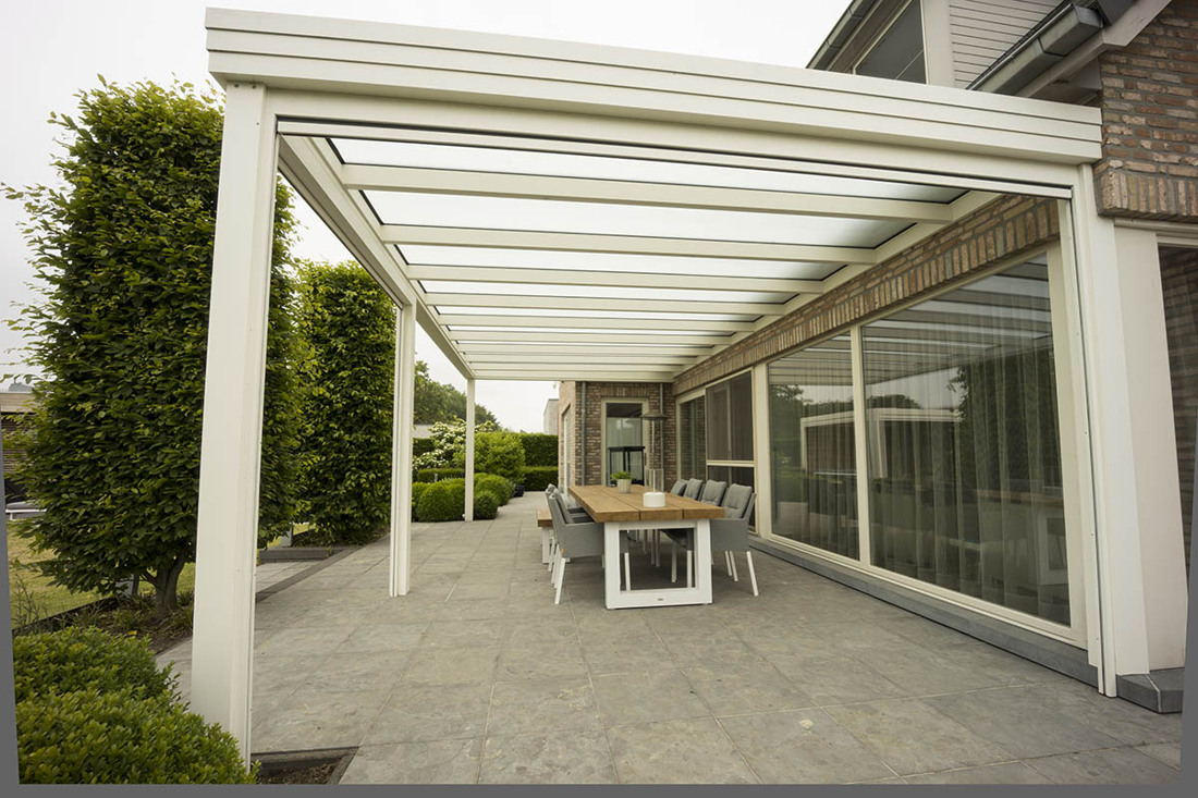 Combinatie van pergola JADE en AMBRE