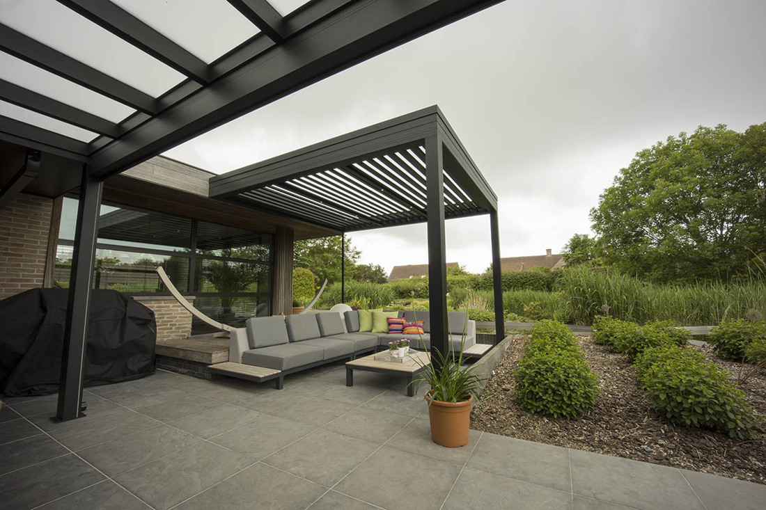 Combinatie van pergola JADE en AMBRE