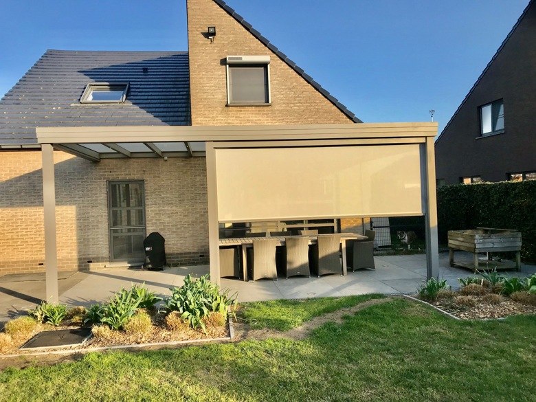 Aluminium pergola met plat dak