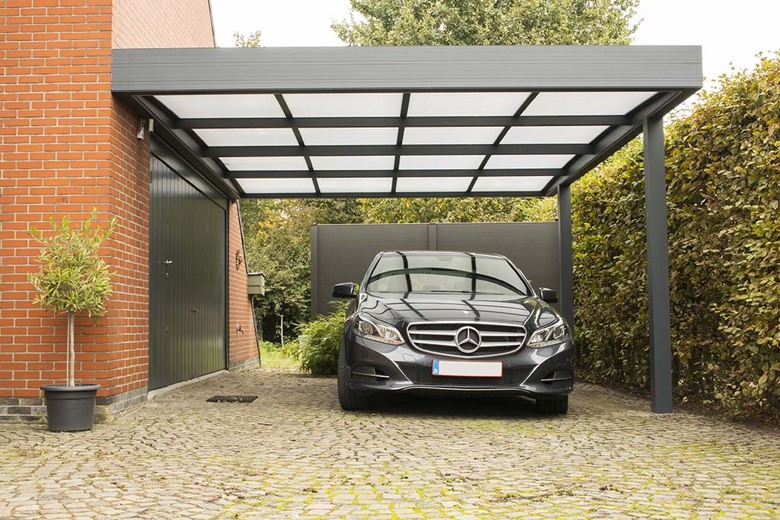 aangebouwde aluminium carport