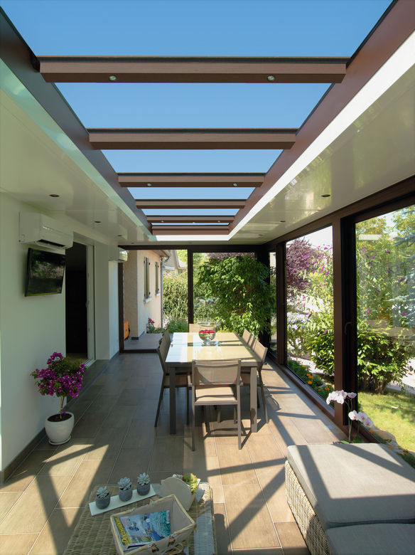 Veranda met platte lichtstraat in Sint-Niklaas